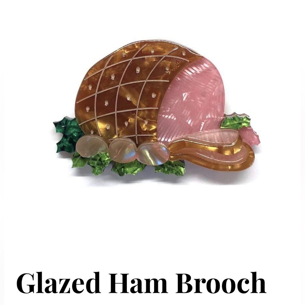 Erstwilder Glazed Gift Ham Brooch